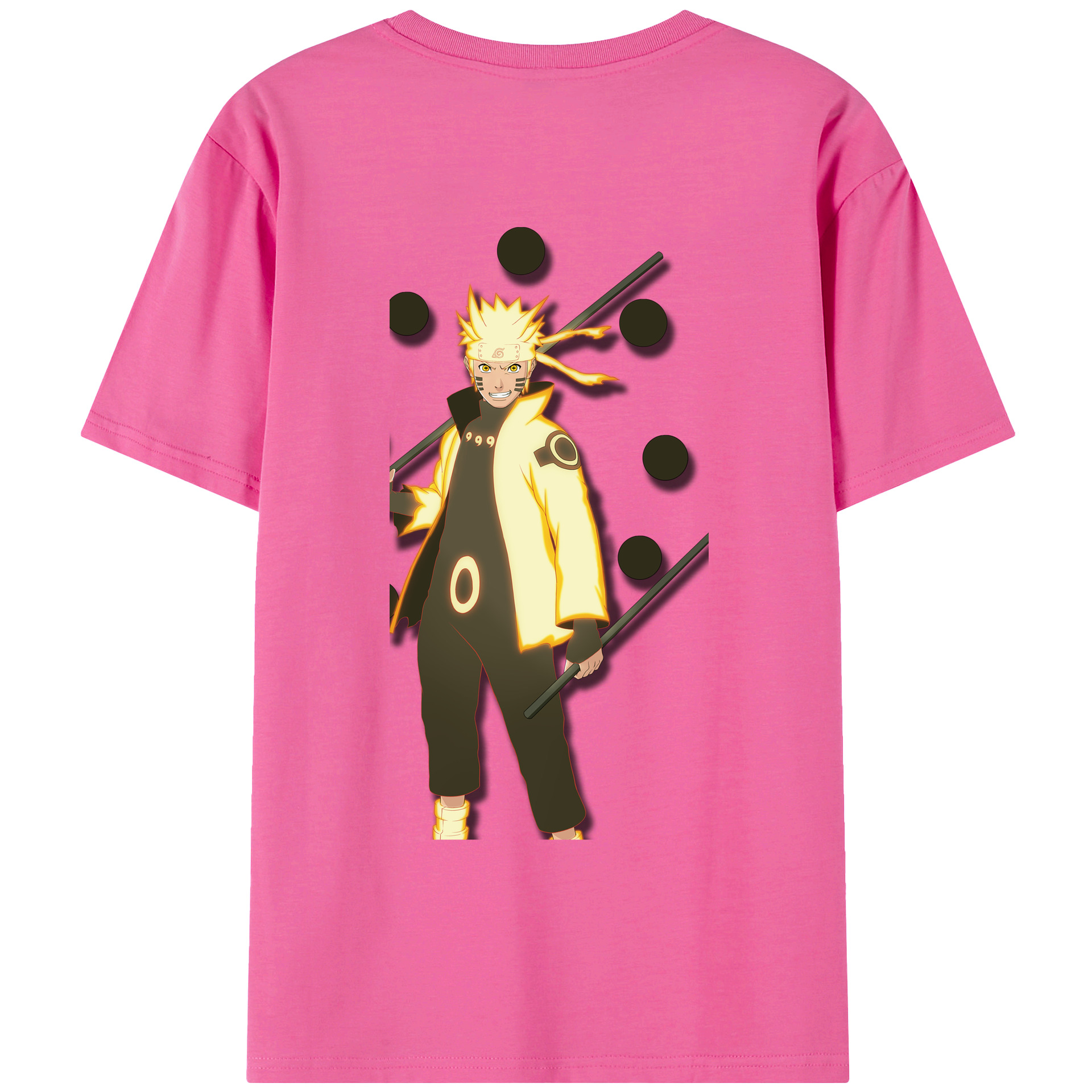（画像用） NARUTO -ナルト- うずまき ナルト Uzumaki Naruto レディース半袖Tシャツ(バックプリント)